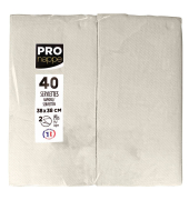 Servietten SV623902I, elfenbein / Uni, 2-lagig, 38x38cm