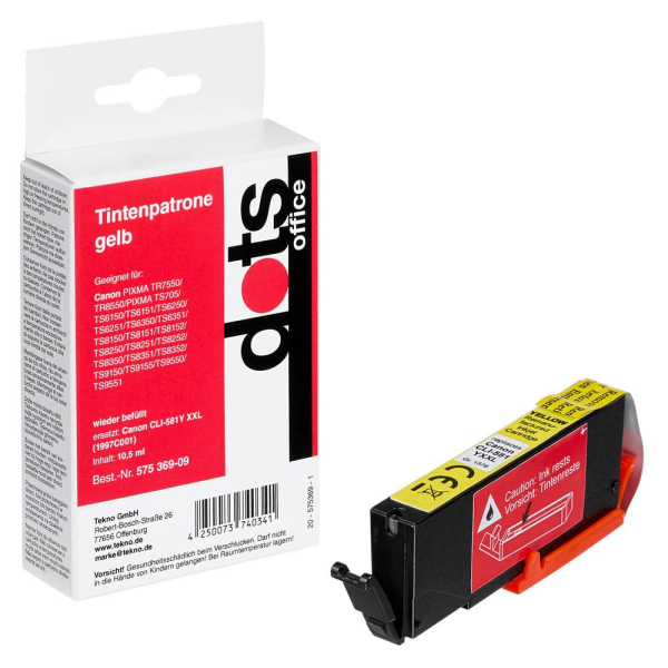 4250073740372 -  gelb Druckerpatrone kompatibel zu Canon CLI-581 Y XXL 4250073740372 Dots