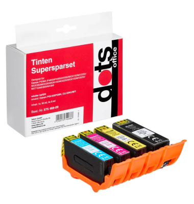 schwarz, cyan, magenta, gelb Druckerpatronen kompatibel zu Canon PGI525PGBK, CLI526CMY, 4er-Set