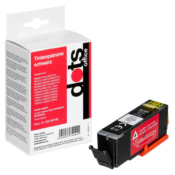 4250073740549 -  schwarz Druckerpatrone kompatibel zu Canon PGI-570 XL PGBK 4250073740549 Dots