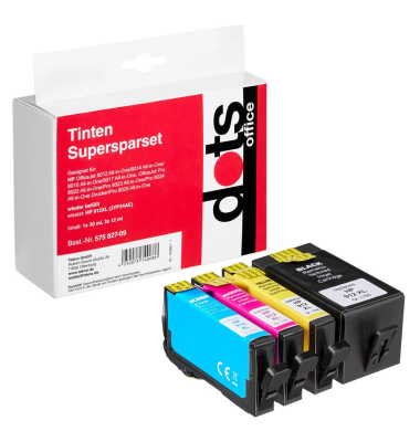  schwarz, cyan, magenta, gelb Druckerpatronen kompatibel zu HP 912XL (3YP34AE), 4er-Set