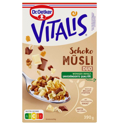 VITALIS Schoko DUO Müsli 390,0 g VITALIS Schoko DUO Müsli 390,0 g