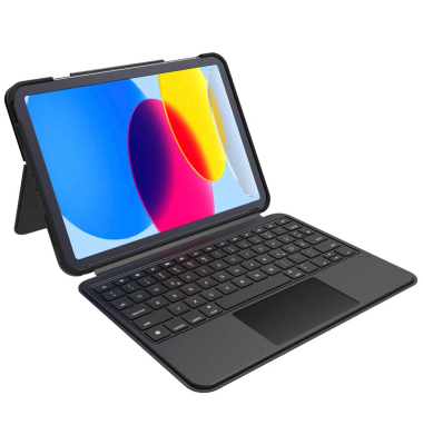 Smart Combo Touch Keyboard Tablet-Tastatur grau geeignet für Apple iPad 10. Gen (2022), Apple iPad 10. Gen (2024), Apple iPad (A