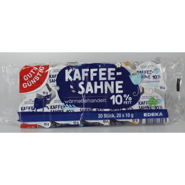 4311501662465 - Kaffeesahne 10% 20x10g 4311501662465 20 Stück 4311501662465 - Kaffeesahne 10% 20x10g 4311501662465 20 Stück