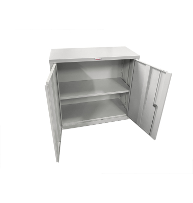 Stahlschrank SCF SCF0891GGE, abschlie&szlig;bar, 2 OH, grau, 91,5x83x37cm (BxHxT)