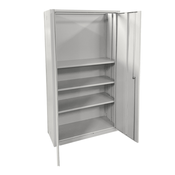 5032548015241 - Stahlschrank SCF1891GGK faltbar 4 Fachböden Schlüsselschloss B 915 x T 370 x H 1830 mm Stahl lichtgrau RAL 7035