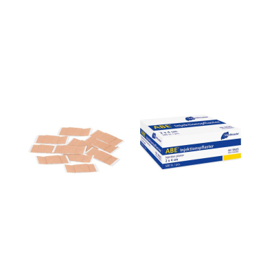 Pflaster ABEInjektions 9525 beige, weiß 2,0 x 4,0 cm
