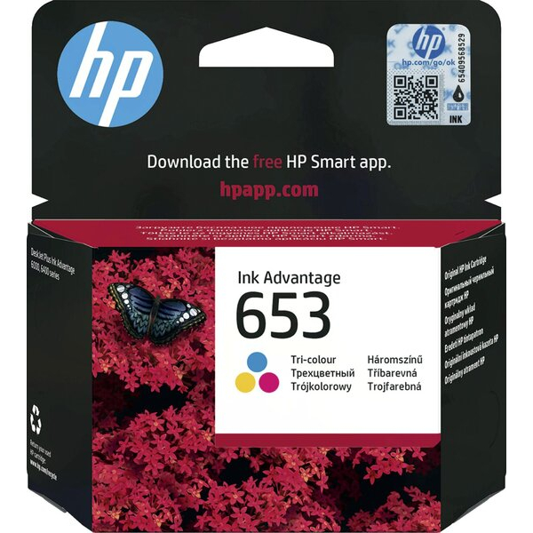 0193905429479 - Hewlett Packard - hp Ink No 653 Tri-color Tricolor Original Ink Advantage Cartridge (3YM74AEBHK) (3YM74AEBHK)