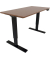 Schreibtisch E-StarterTech, h&ouml;henverstellbar, 72,5-114,5cm (H), 120x60cm (BxT), rechteckig, nussbaum / schwarz