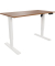Schreibtisch E-StarterTech, h&ouml;henverstellbar, 72,5-114,5cm (H), 120x60cm (BxT), rechteckig, nussbaum / wei&szlig;
