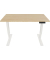 Schreibtisch E-StarterTech, höhenverstellbar, 725-1145cm (H), 120x60cm (BxT), rechteckig, eiche / weiß