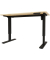 Schreibtisch E-StarterTech, h&ouml;henverstellbar, 72,5-114,5cm (H), 120x60cm (BxT), rechteckig, ahorn / schwarz