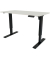 Schreibtisch E-StarterTech, höhenverstellbar, 725-1145cm (H), 140x60cm (BxT), rechteckig, weiß / schwarz