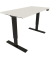 Schreibtisch E-StarterTech, höhenverstellbar, 725-1145cm (H), 140x60cm (BxT), rechteckig, weiß / schwarz