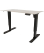 Schreibtisch E-StarterTech, h&ouml;henverstellbar, 72,5-114,5cm (H), 140x60cm (BxT), rechteckig, lichtgrau / schwarz