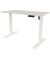 Schreibtisch E-StarterTech, elektrisch höhenverstellbar, 725-1145cm (H), 140x60cm (BxT), rechteckig, lichtgrau / weiß