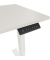Schreibtisch E-StarterTech, elektrisch höhenverstellbar, 725-1145cm (H), 140x60cm (BxT), rechteckig, lichtgrau / weiß