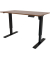 Schreibtisch E-StarterTech, höhenverstellbar, 725-1145cm (H), 140x60cm (BxT), rechteckig, nussbaum / schwarz