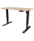 Schreibtisch E-StarterTech, elektrisch höhenverstellbar, 725-1145cm (H), 140x60cm (BxT), rechteckig, eiche / schwarz