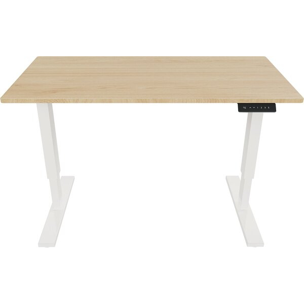 0796376506221 - Schreibtisch E-StarterTech elektrisch höhenverstellbar 725-1145cm (H) 140x60cm (BxT) rechteckig eiche   weiß 0796376506221 