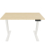 Schreibtisch E-StarterTech, elektrisch h&ouml;henverstellbar, 72,5-114,5cm (H), 140x60cm (BxT), rechteckig, ahorn / wei&szlig;