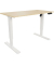 Schreibtisch E-StarterTech, elektrisch h&ouml;henverstellbar, 72,5-114,5cm (H), 140x60cm (BxT), rechteckig, ahorn / wei&szlig;
