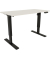 Schreibtisch E-StarterTech, elektrisch h&ouml;henverstellbar, 72,5-114,5cm (H), 160x80cm (BxT), rechteckig, wei&szlig; / schwarz
