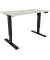 Schreibtisch E-StarterTech, elektrisch höhenverstellbar, 725-1145cm (H), 160x60cm (BxT), rechteckig, lichtgrau / schwarz