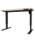 Schreibtisch E-StarterTech, elektrisch höhenverstellbar, 725-1145cm (H), 160x60cm (BxT), rechteckig, lichtgrau / schwarz