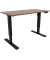 Schreibtisch E-StarterTech, elektrisch h&ouml;henverstellbar, 72,5-114,5cm (H), 160x60cm (BxT), rechteckig, nussbaum / schwarz