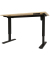 Schreibtisch E-StarterTech, elektrisch h&ouml;henverstellbar, 72,5-114,5cm (H), 160x60cm (BxT), rechteckig, ahorn / schwarz