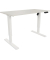 Schreibtisch E-StarterTech, elektrisch höhenverstellbar, 725-1145cm (H), 140x80cm (BxT), rechteckig, lichtgrau / weiß