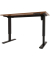 Schreibtisch E-StarterTech, elektrisch höhenverstellbar, 725-1145cm (H), 140x80cm (BxT), rechteckig, nussbaum / schwarz
