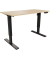 Schreibtisch E-StarterTech, elektrisch höhenverstellbar, 725-1145cm (H), 140x80cm (BxT), rechteckig, eiche / schwarz