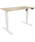 Schreibtisch E-StarterTech, elektrisch h&ouml;henverstellbar, 72,5-114,5cm (H), 140x80cm (BxT), rechteckig, eiche / wei&szlig;