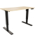 Schreibtisch E-StarterTech, elektrisch h&ouml;henverstellbar, 72,5-114,5cm (H), 140x80cm (BxT), rechteckig, ahorn / schwarz