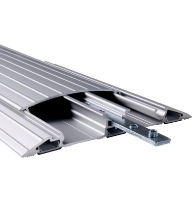 Kabelschutz Addit 452, gerade, rutschfest, 145 x 1.180 x 20 mm, Aluminium, silber