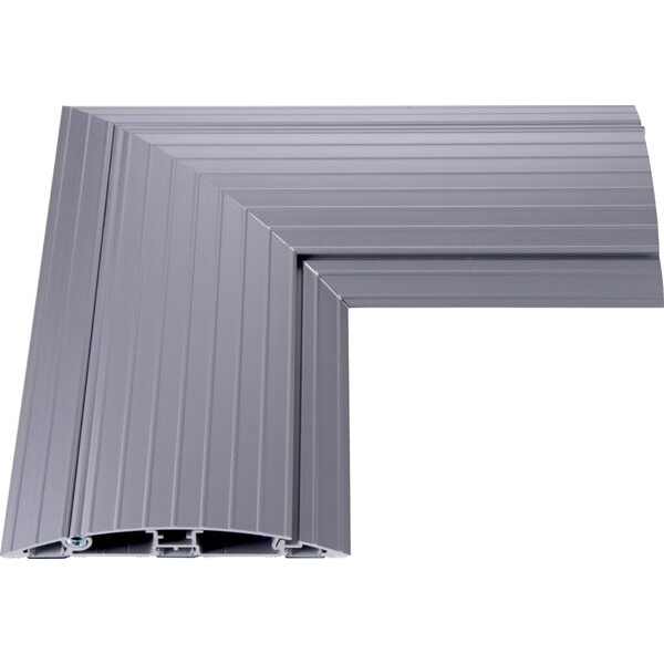 Dataflex Eckverbindung 482, für Kabelschutz Addit, rutschfest, Aluminium, silber 0805410314828 Dataflex