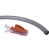 Kabelschlucker Addit 732, mit Einzugshilfe, ø 15 mm x 3 m, silber