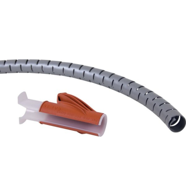 Kabelschlucker Addit 732, mit Einzugshilfe, ø 15 mm x 3 m, silber
