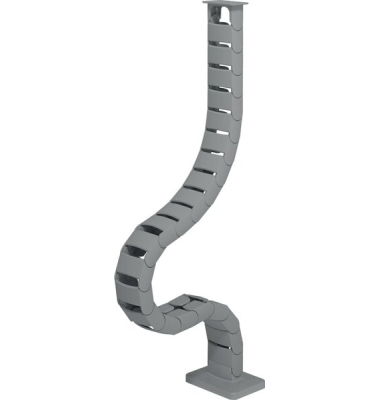 Kabelführung Addit 452, für Schreibtischhöhen bis 825 mm, 100% recyceltes PP, grau