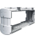 Computerhalterung Viewlite Schreibtisch 100, verstellbar, bis 30 kg, recyceltes ABS, weiß