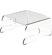 Monitorerhöhung Addit 100, bis 40 kg, 300 x 300 x 150 mm, Acryl, transparent