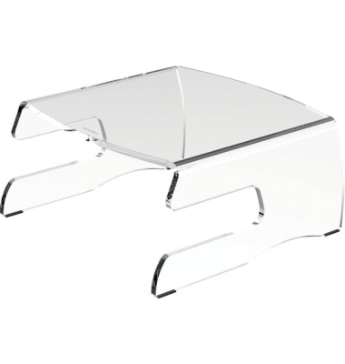 Monitorerhöhung Addit 100, bis 40 kg, 300 x 300 x 150 mm, Acryl, transparent