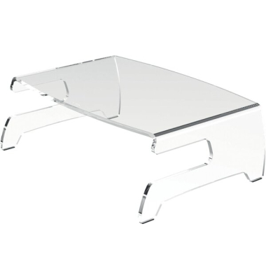 Monitorerhöhung Addit 660, bis 15 kg, 420 x 300 x 244 mm, Acryl, transparent