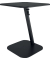 Computertisch Bento, höhenverstellbar 55,5cm (H), 48x48cm (BxT), quadratisch, schwarz / schwarz