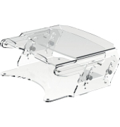 Monitorerhöhung Addit 570, bis 15 kg, 302 x 267 x 100 - 160 mm, Acryl, transparent