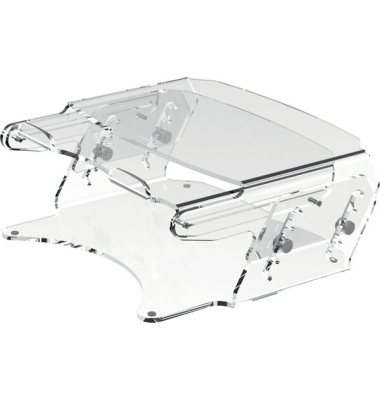 Monitorerhöhung Addit 570, bis 15 kg, 302 x 267 x 100 - 160 mm, Acryl, transparent