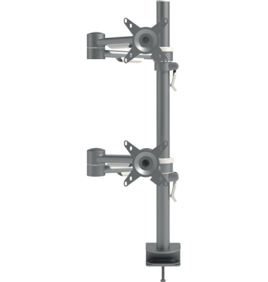 Monitorarm Viewmate Schreibtisch 682, verstellbar, bis 15 kg pro Monitor, Stahl, silber