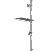 Workstation Viewmate Wand 732, Wandbefestigung, silber